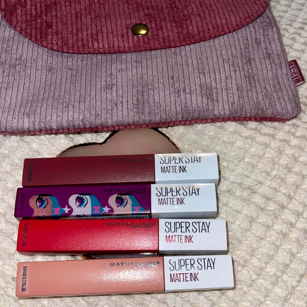 4 brand new Maybelline super stay matte ink Lippies